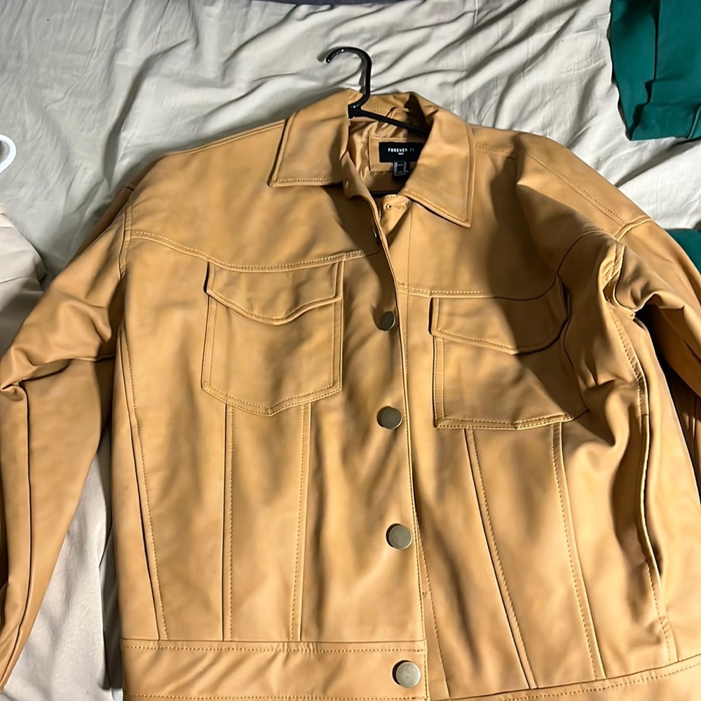faux leather jacket